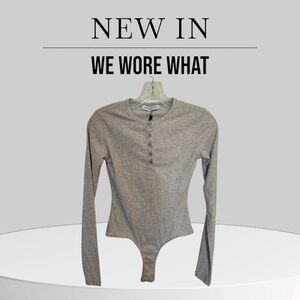 We Wore What Gray Long Sleeve Bodysuit